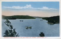 Birdseye View Looking Up the Lake from Cliff Island, Tupper Lake, N.Y.