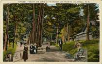 Rustic Theater and paths to the Station and Pavillion, Sacandaga, N.Y.
