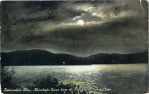 Adirondack Mts., Moonlight scene from the Palisades, Brant Lake
