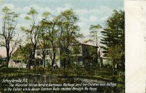 Schuylerville, N.Y.
The Marshal House wehere Baroness Riedesel and her Children took Refuge in the Cellar, while eleven Cannon Balls crashed through the House.