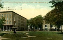 Court House and Cumberland House from Trinity Park, Plattsburgh, N.Y.