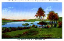 Blue Mountain Lake from Merwin's, Eagle and Utowana Lakes in distance