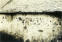 232: Scars on wall where Napoleon shot prisoners, Pontenazen barracks.