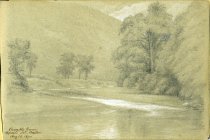 Ausable River, Opposite Mt. Baxter.   August 16, 1870