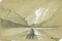 Upper Ausable Lake, Looking NE.  August 1870