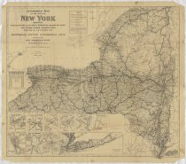 Automobile map of the State of New York showing state, county and town improved roads to date and those under construction