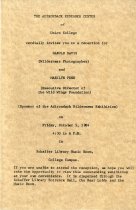 "The Adirondack Research Center of Union College cordially invites you to a reception for Harold Davis and Marilyn Penn"