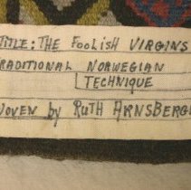 Close-Up of Maker's Tag