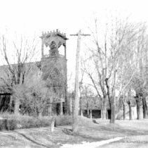 Side view of Kincardine Anglican Church before exterior changed to stucco.