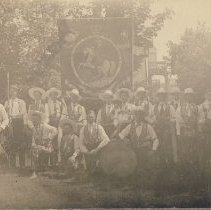 Orange Lodge members in regalia