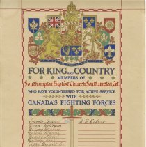 Southampton Baptist Church Honour Roll