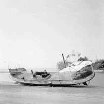 Salvaged Jackson Bros. fishing tug, 1979