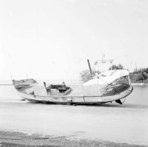 Salvaged Jackson Bros. fishing tug, 1979