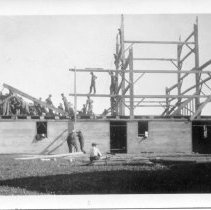 Glamis area - Barn raising 1932 at Earl Ferris'- Front