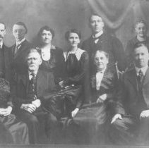 John Jackson and Jane Leggett 60th wedding anniversary family group photograph