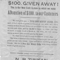 N.B. Zinkan, dealer in dry goods etc. handbill