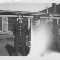 Jack Miller, Bert Freeman and Bill Ness in uniform, Halifax 1942