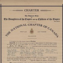 White Cloud Chapter IODE Charter 1952