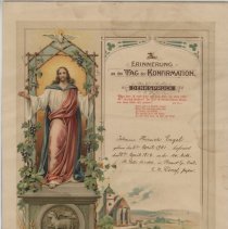 John Henry Engel Confirmation certificate, 1916