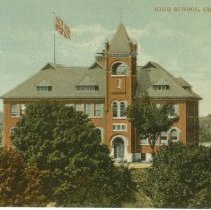 High School, Chesley, Ont., postcard front