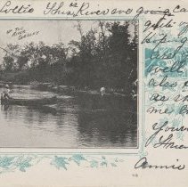 Up the river, Chesley, postcard front