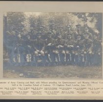 Inspector of Army Catering and Staff, with Officers attending 1st Quarterma