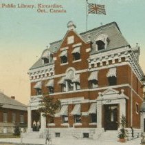 Post Office and Public Library, Kincardine, Ont., Canada, postcard front