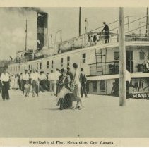 Manitoulin at pier, Kincardine, Ont., Canada, postcard front