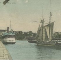 Kincardine and harbour, Ont., postcard front