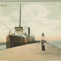 Kincardine docks, postcard front