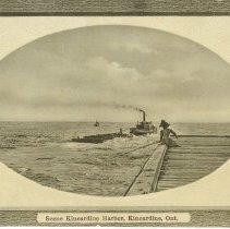 Scene Kincardine harbor, Kincardine, Ont., postcard front