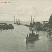 Kincardine Harbor, Ont., postcard front
