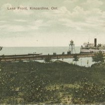 Lake front, Kincardine, Ont., postcard front