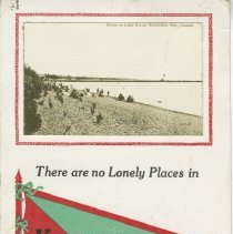 Beach on Lake Huron, Kincardine, Ont., Canada, postcard front