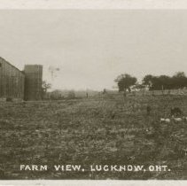 Farm view, Lucknow, Ont., postcard front