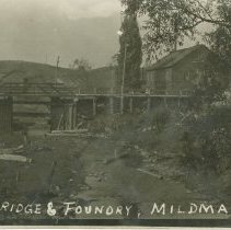 Bridge and foundry, Mildmay, postcard front