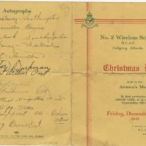 A2013.008.014a - No 2 Wireless School, Rcaf, Calgary, Alberta Christma Dinn