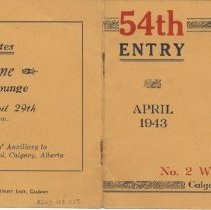 A2013.008.015 Cover - 54th Entry, No. 2 Wireless School, April 1943 Graduat