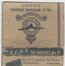 A2013.008.034 Rcaf No 2 Wireless School Matchbook Cover