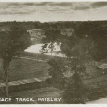 Saugeen River and Race Track, Paisley, book post card front