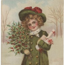 A996.016.002 (008) - Christmas Shopping postcard, sample from Album
