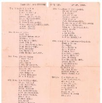 Letter accompanying photograph of military display