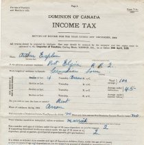 A2015.107.006 P1 - Arthur Esplen Tax Return 1919
