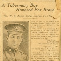 A Tobermory boy honored for bravery [W.D. Adams]
