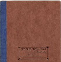 Officers' roll call book cover, Hilltop Rebekah Lodge, no. 371, Bervie