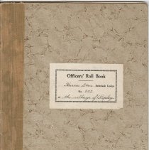 Officers' Roll Book, Huron Star Rebekah Lodge No. 303, Ripley, front cover