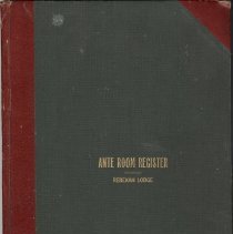 Ante Room Register, Coronation Lodge 318, Teeswater, front cover