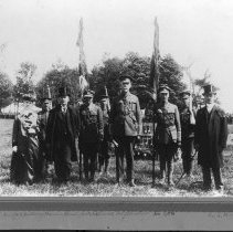 Presenting colours to 160th Battalion, Chesley, June 3, 1916