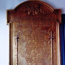 Culross and Teeswater Honour Roll Plaque