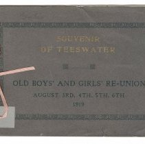 Souvenir of Teeswater Old Boys' and Girls' Re-Union, front cover